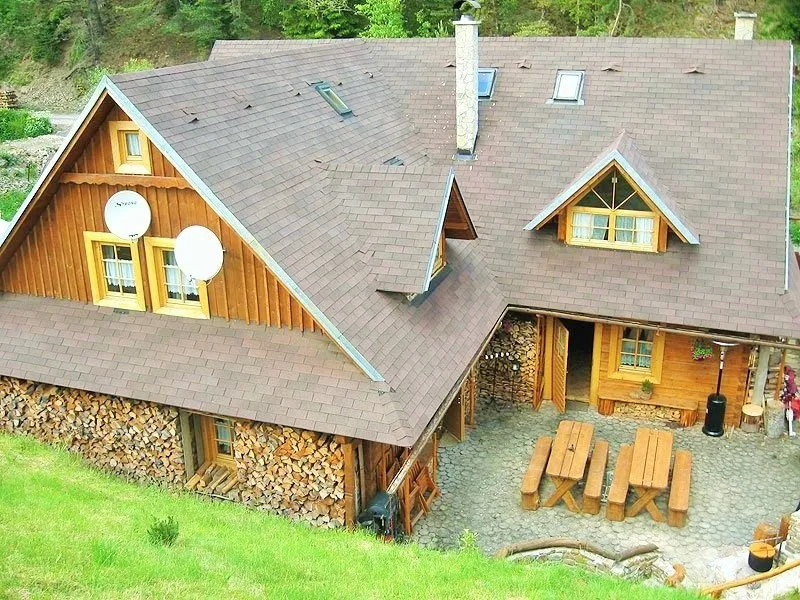 Bočný pohľad na chatu